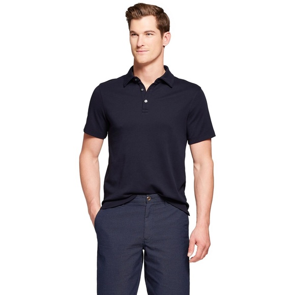 NWT Goodfellow SS Polo Shirt Navy Blue S Men - Picture 2 of 8